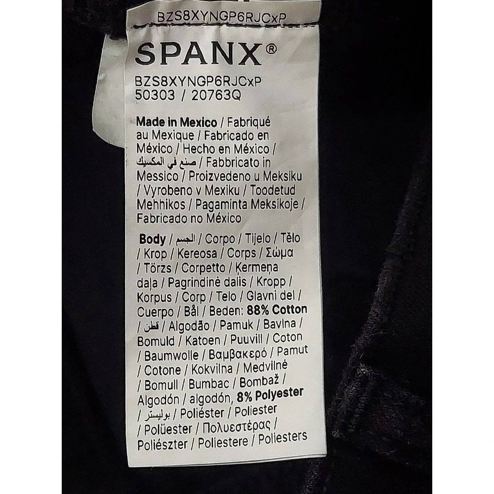 Spanx Jeans Womens 1X Black Stretch Flare Pull On Denim Pants 26